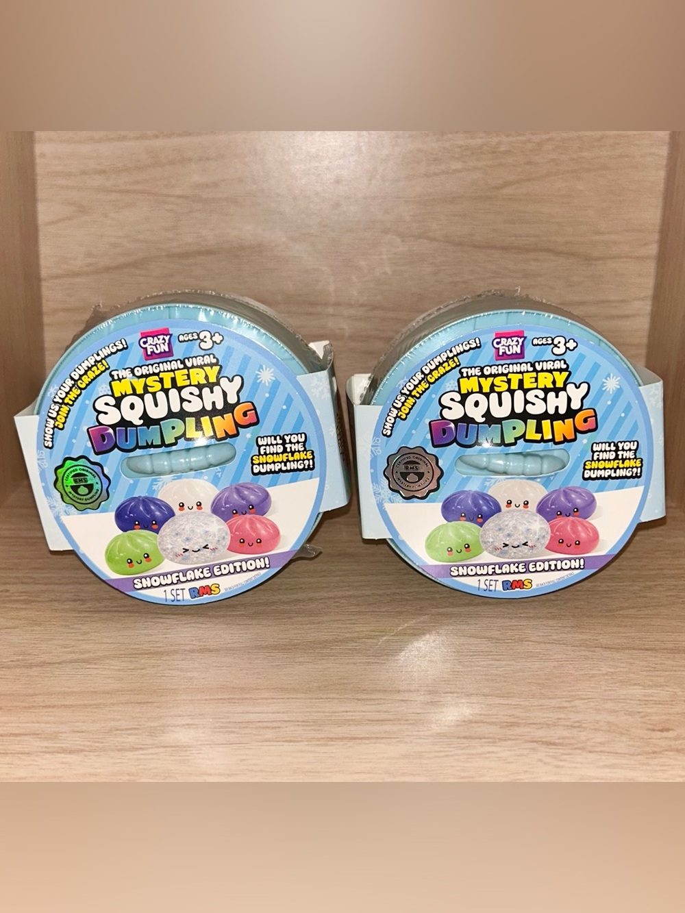 RMS Crazy Fun Mystery Squishy Dumpling - 2 Snowflake Edition Dumplings